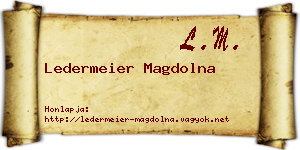 Ledermeier Magdolna névjegykártya